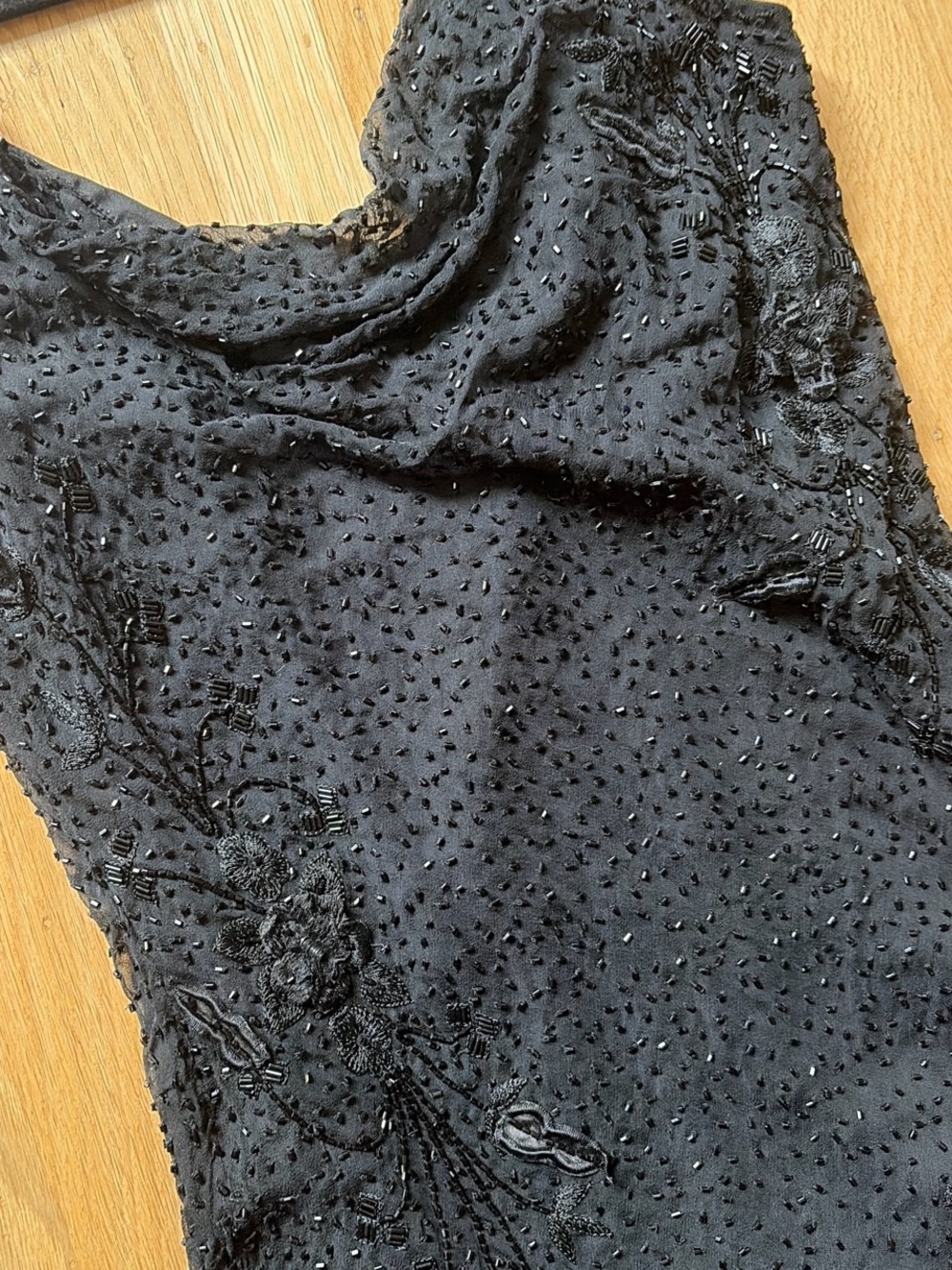 Luisa Spagnoli Black Beaded Dress